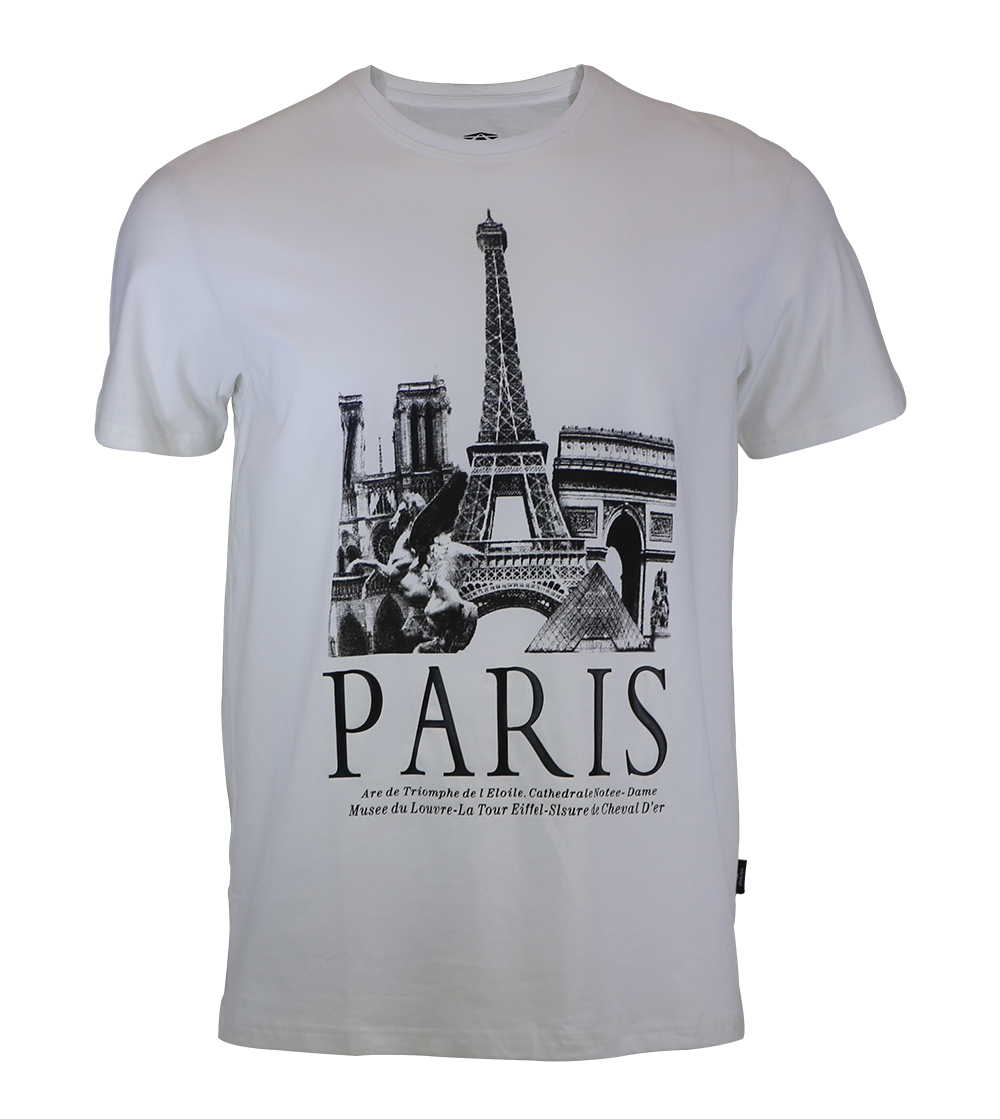Aleklee  Париж печатная футболка  AL-6026#