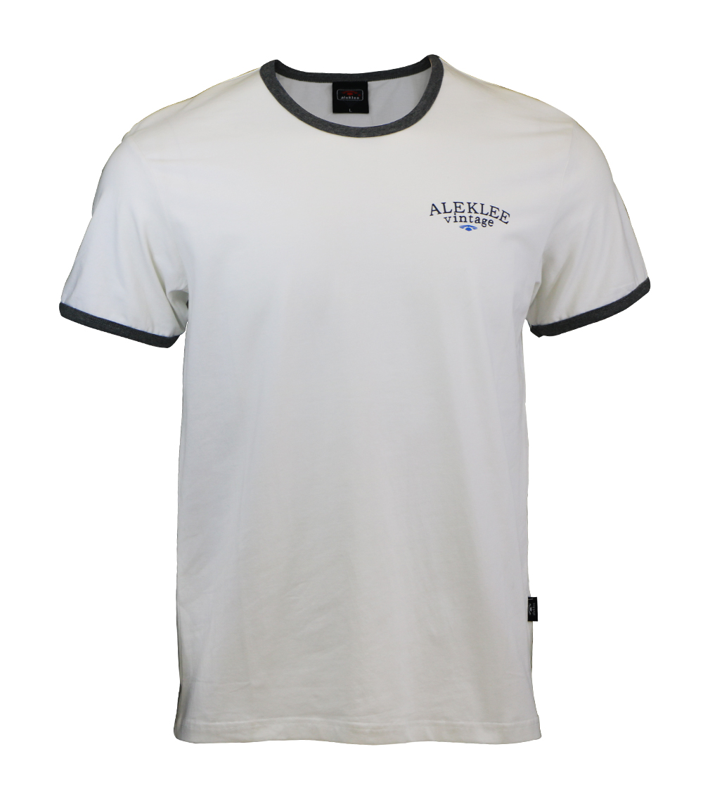 Aleklee классическая черно-белая футболка AL-6010#