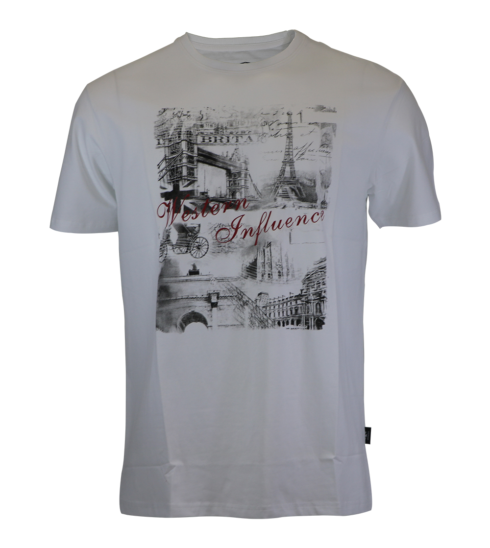Aleklee эйфелева башня париж принт футболка AL-6022#