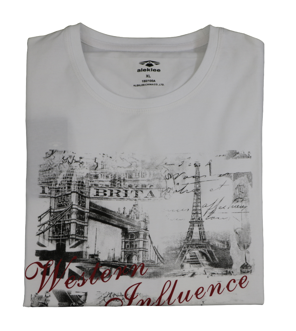 Aleklee эйфелева башня париж принт футболка AL-6022#