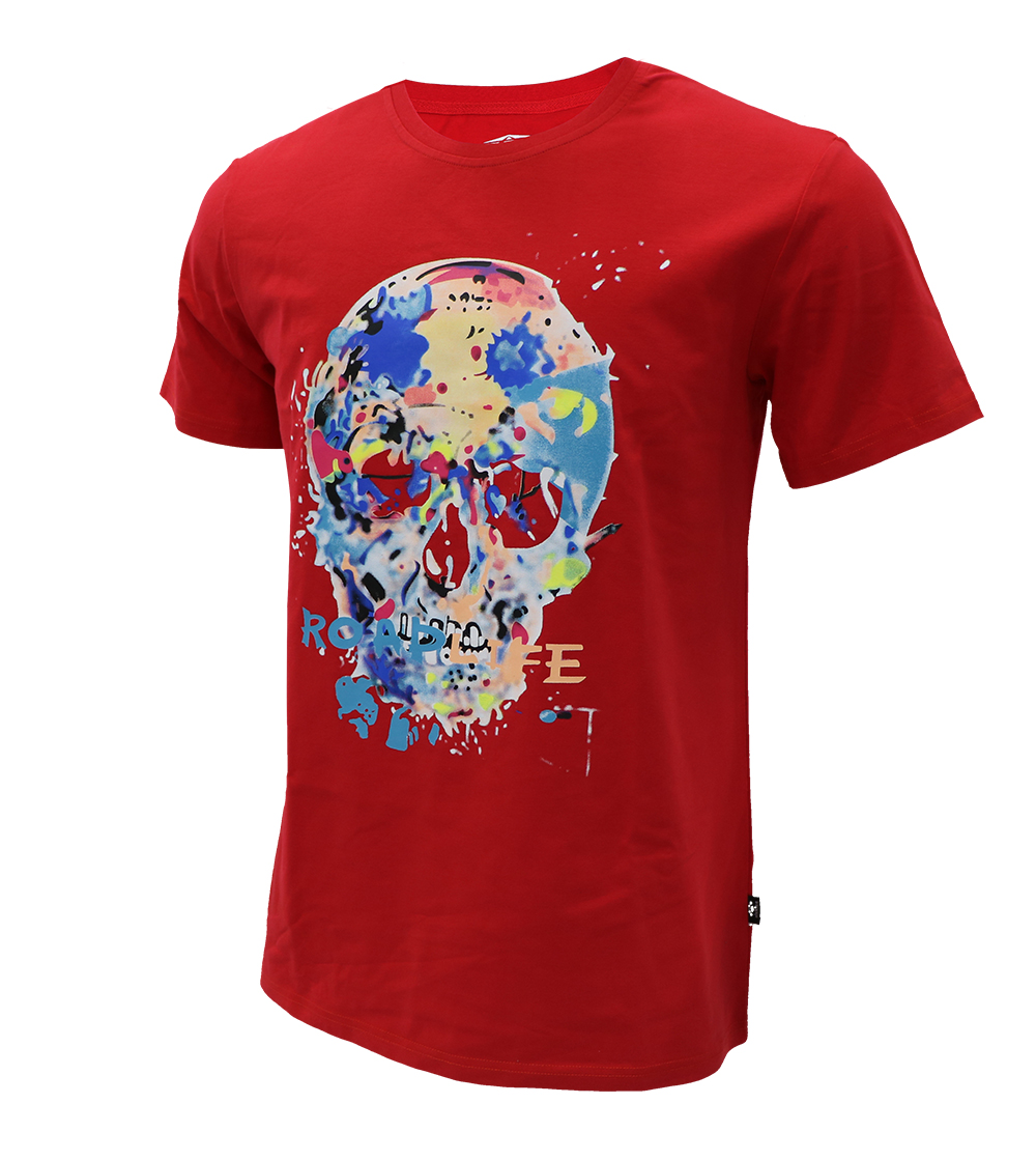 Aleklee многоцветная футболка с черепом SS18-4#